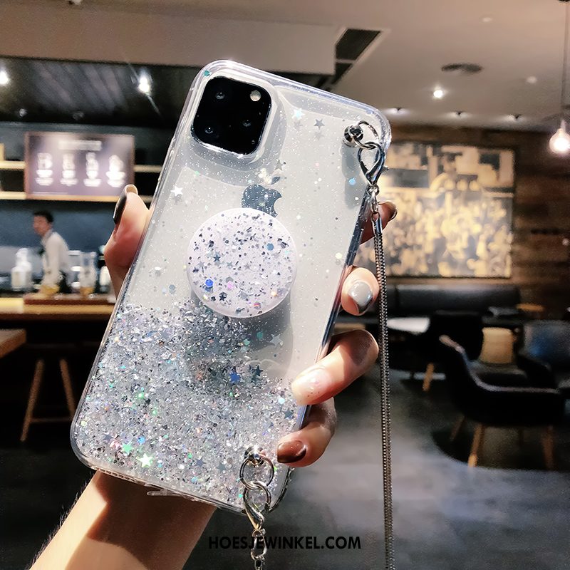 iPhone 11 Pro Max Hoesje Anti-fall Zwart Zacht, iPhone 11 Pro Max Hoesje Siliconen Trendy Merk