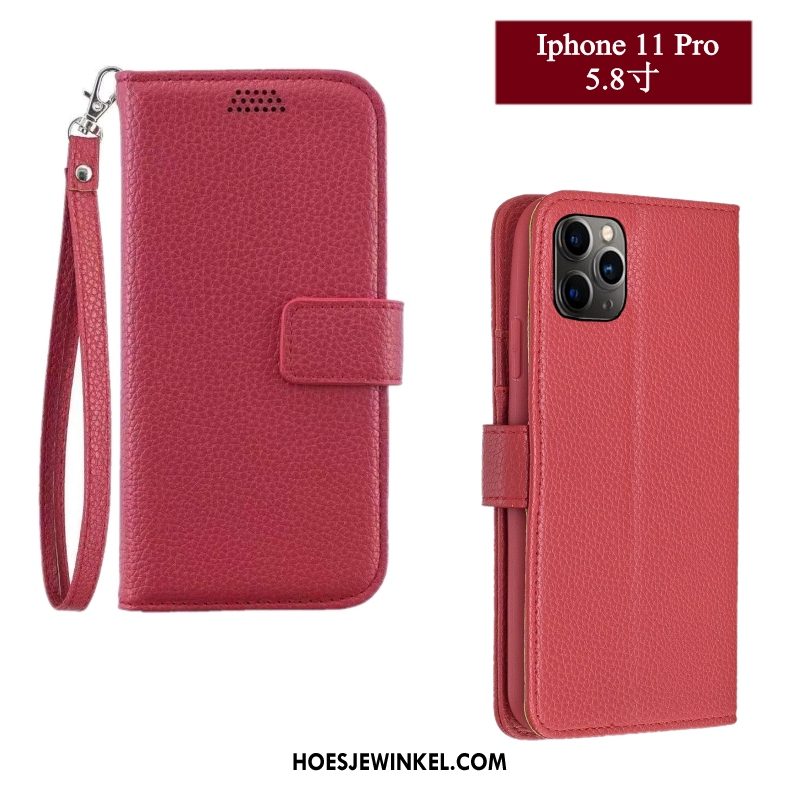 iPhone 11 Pro Max Hoesje Bescherming Anti-fall Mobiele Telefoon, iPhone 11 Pro Max Hoesje Hoes Leren Etui Braun