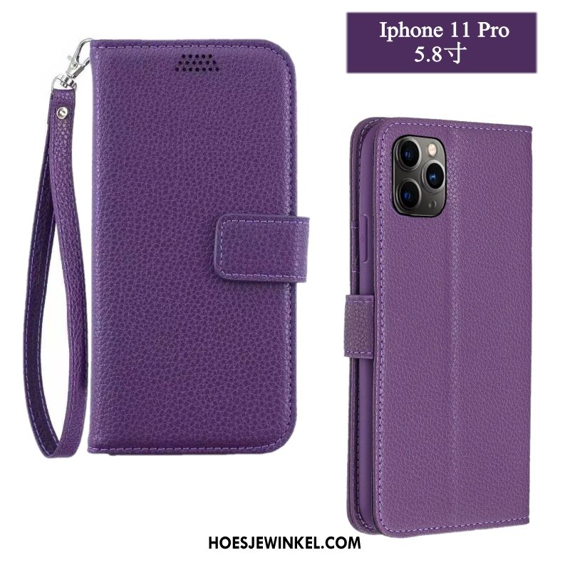 iPhone 11 Pro Max Hoesje Bescherming Anti-fall Mobiele Telefoon, iPhone 11 Pro Max Hoesje Hoes Leren Etui Braun