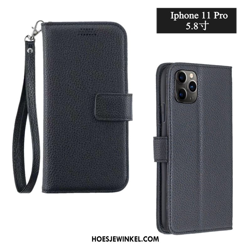 iPhone 11 Pro Max Hoesje Bescherming Anti-fall Mobiele Telefoon, iPhone 11 Pro Max Hoesje Hoes Leren Etui Braun