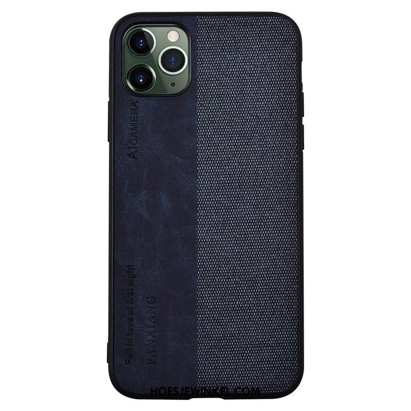 iPhone 11 Pro Max Hoesje Original Dun Trendy Merk, iPhone 11 Pro Max Hoesje Doek Patroon Braun