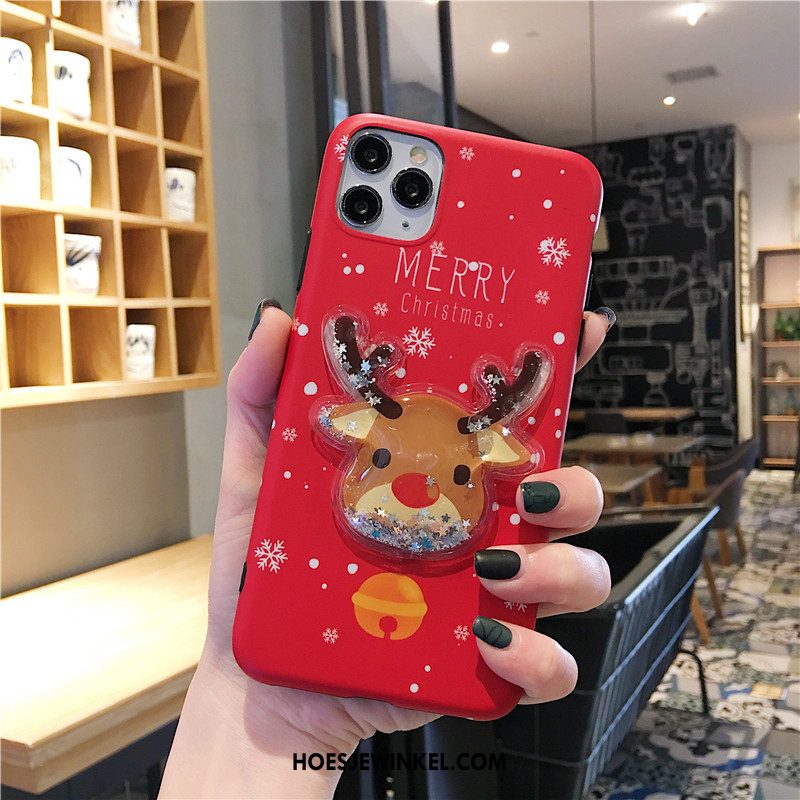 iPhone 11 Pro Max Hoesje Rood Mobiele Telefoon Kerstmis, iPhone 11 Pro Max Hoesje Mooie Decompressie