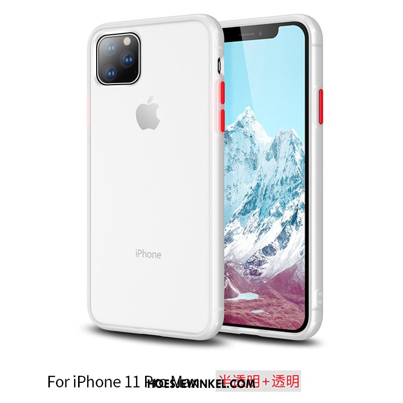 iPhone 11 Pro Max Hoesje Zacht Doorzichtig Net Red, iPhone 11 Pro Max Hoesje Mobiele Telefoon Schrobben