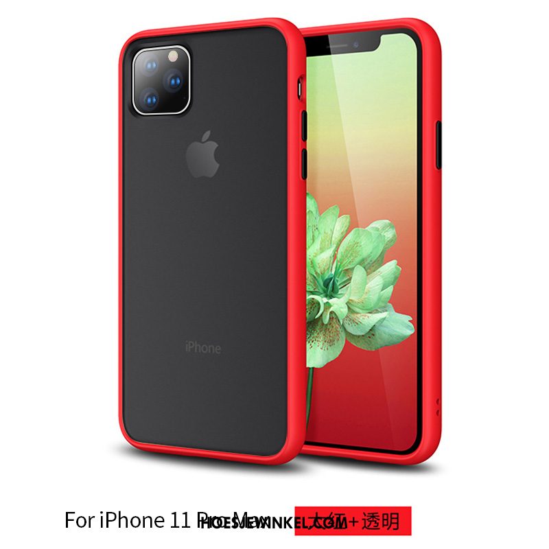 iPhone 11 Pro Max Hoesje Zacht Doorzichtig Net Red, iPhone 11 Pro Max Hoesje Mobiele Telefoon Schrobben