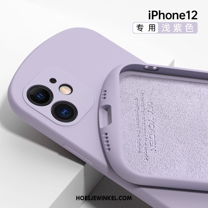 iPhone 12 Hoesje Nieuw Trendy Merk Mobiele Telefoon, iPhone 12 Hoesje Purper Boog