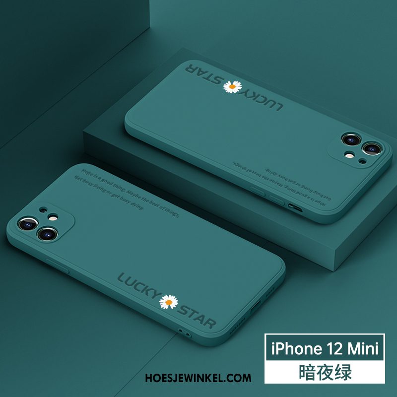iPhone 12 Mini Hoesje Siliconen Zacht All Inclusive, iPhone 12 Mini Hoesje Purper Mobiele Telefoon