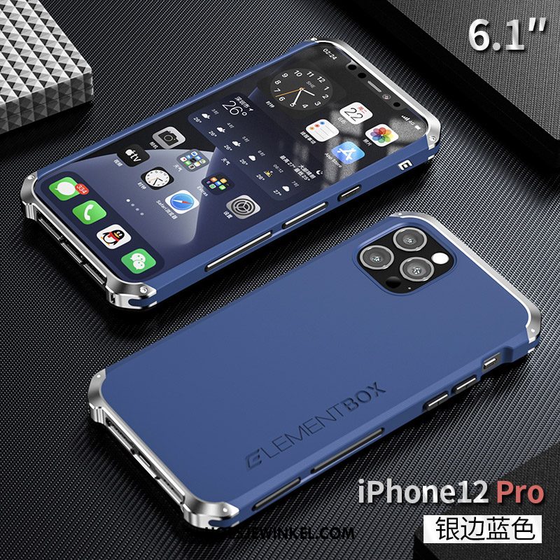 iPhone 12 Pro Hoesje Mobiele Telefoon Anti-fall All Inclusive, iPhone 12 Pro Hoesje Blauw Bescherming