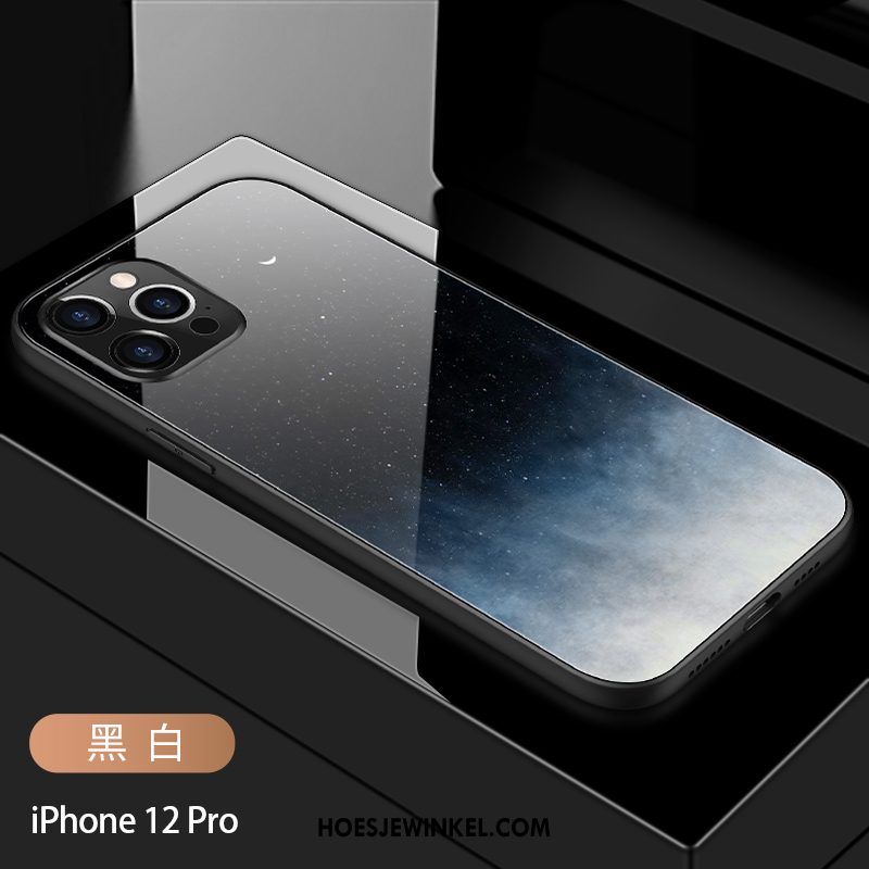 iPhone 12 Pro Hoesje Purper Sterrenhemel All Inclusive, iPhone 12 Pro Hoesje Scheppend Mobiele Telefoon
