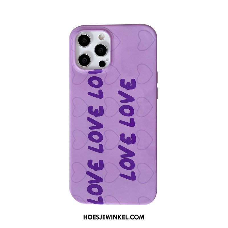 iPhone 12 Pro Max Hoesje Hoes Mobiele Telefoon Liefde, iPhone 12 Pro Max Hoesje Trend Purper