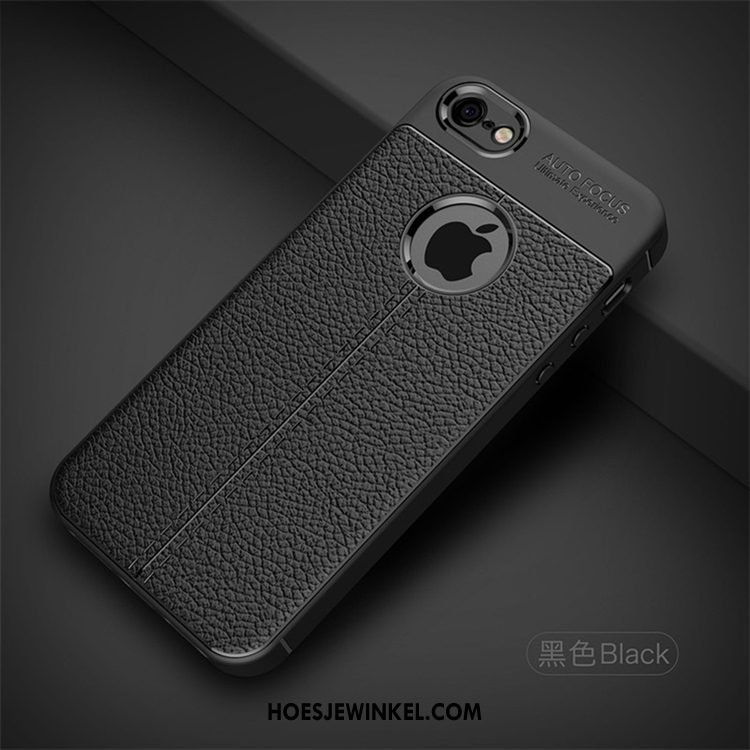 iPhone 5 / 5s Hoesje Bescherming Leren Etui Scheppend, iPhone 5 / 5s Hoesje Zwart All Inclusive