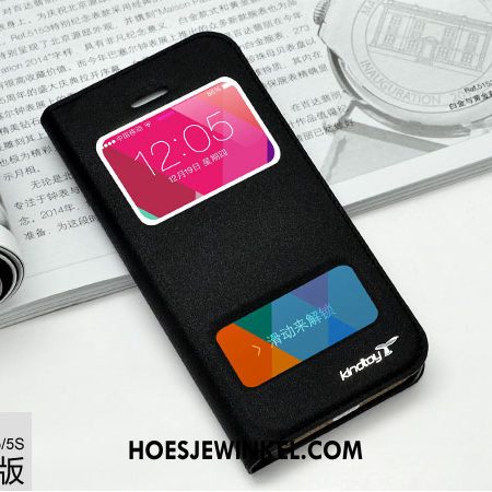 iPhone 5 / 5s Hoesje Bescherming Mobiele Telefoon Mode, iPhone 5 / 5s Hoesje Folio Diepe Kleur