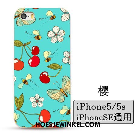 iPhone 5 / 5s Hoesje Hard Achterklep Mobiele Telefoon, iPhone 5 / 5s Hoesje Persoonlijk Blauw