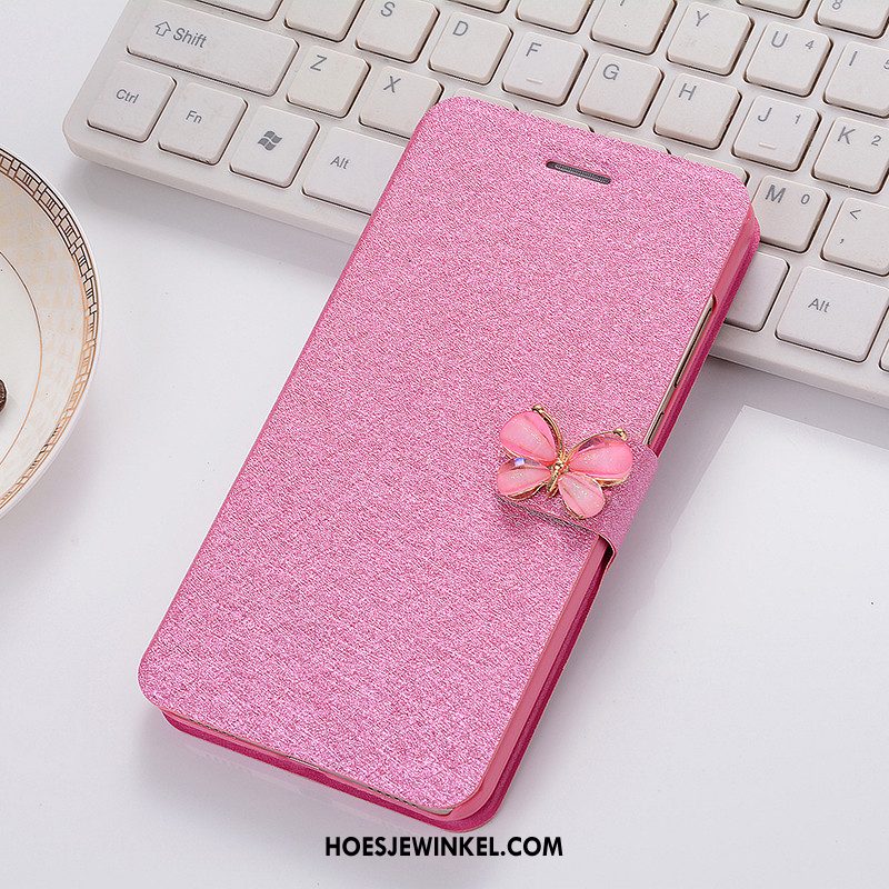 iPhone 5 / 5s Hoesje Hoes Bescherming Leren Etui, iPhone 5 / 5s Hoesje Anti-fall Roze