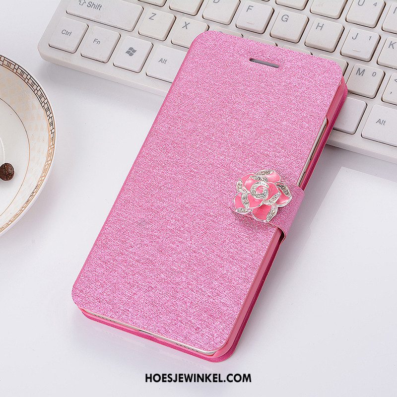 iPhone 5 / 5s Hoesje Hoes Bescherming Leren Etui, iPhone 5 / 5s Hoesje Anti-fall Roze