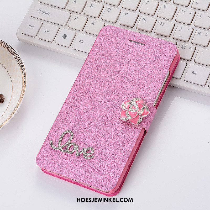 iPhone 5 / 5s Hoesje Hoes Bescherming Leren Etui, iPhone 5 / 5s Hoesje Anti-fall Roze