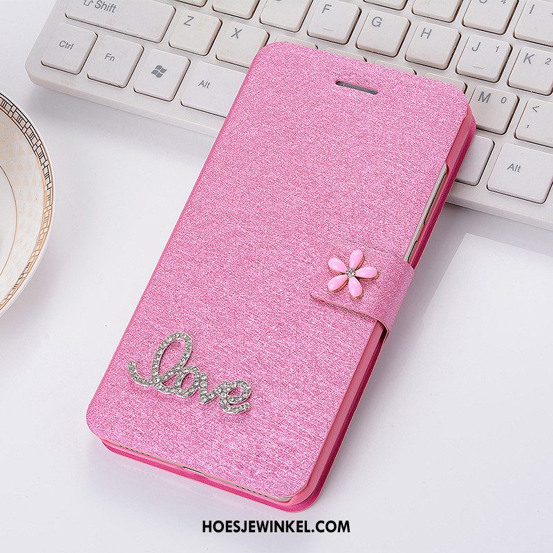 iPhone 5 / 5s Hoesje Hoes Bescherming Leren Etui, iPhone 5 / 5s Hoesje Anti-fall Roze