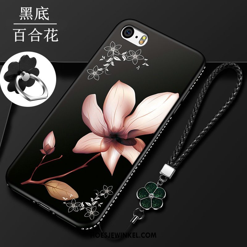 iPhone 5 / 5s Hoesje Hoes Bloemen Bescherming, iPhone 5 / 5s Hoesje Mode Rood