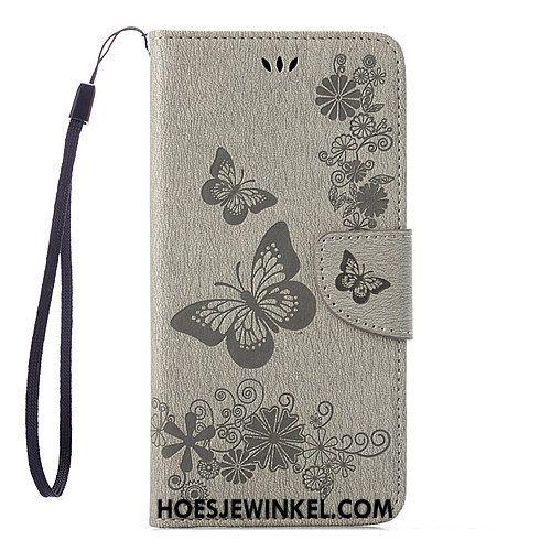 iPhone 5 / 5s Hoesje Leren Etui Anti-fall Mobiele Telefoon, iPhone 5 / 5s Hoesje Grijs Tas