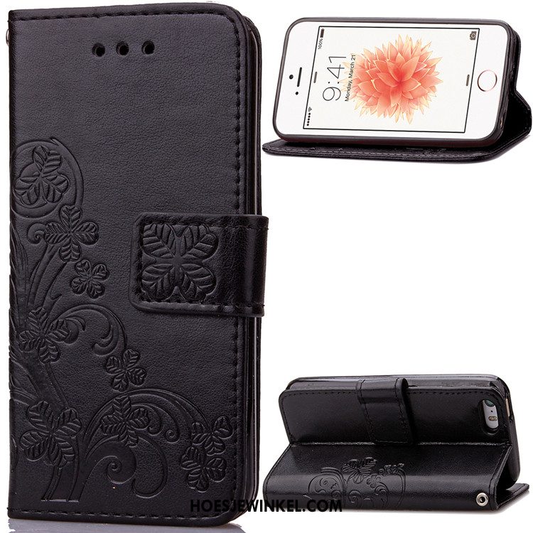 iPhone 5 / 5s Hoesje Mobiele Telefoon Zacht All Inclusive, iPhone 5 / 5s Hoesje Leren Etui Siliconen