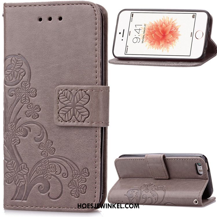 iPhone 5 / 5s Hoesje Mobiele Telefoon Zacht All Inclusive, iPhone 5 / 5s Hoesje Leren Etui Siliconen