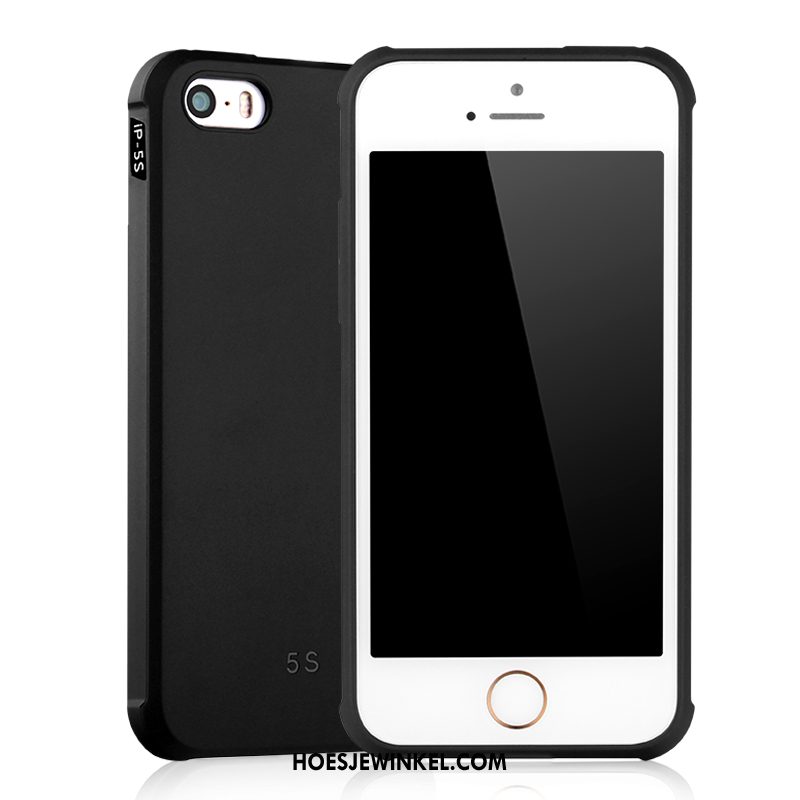 iPhone 5 / 5s Hoesje Persoonlijk Siliconen Zacht, iPhone 5 / 5s Hoesje Zwart All Inclusive