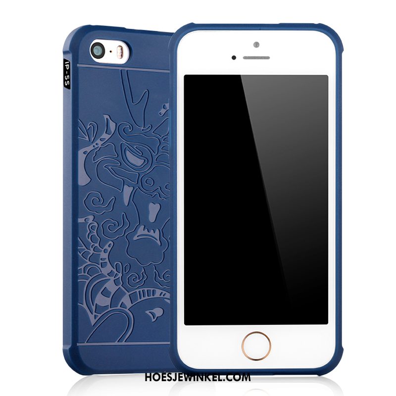 iPhone 5 / 5s Hoesje Persoonlijk Siliconen Zacht, iPhone 5 / 5s Hoesje Zwart All Inclusive