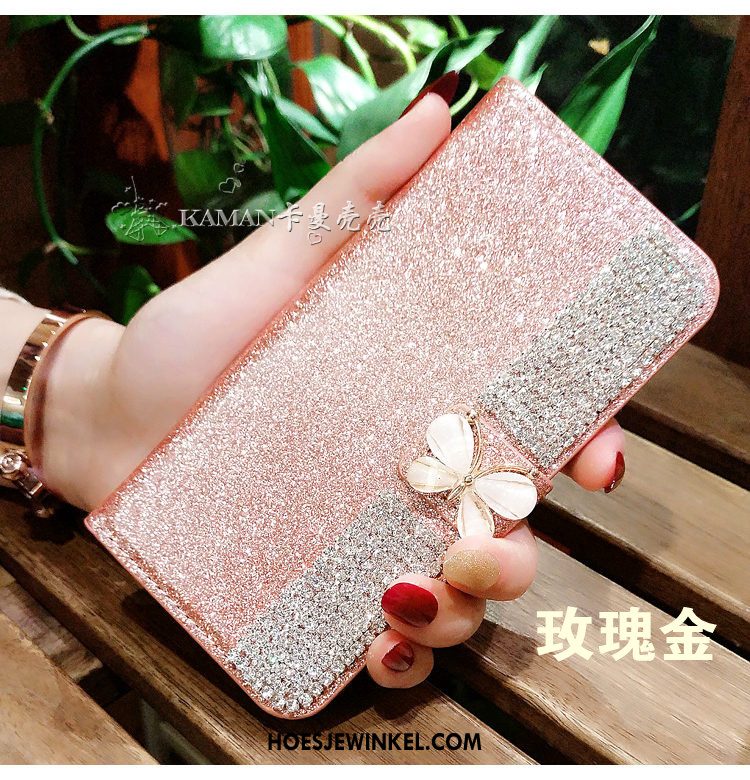 iPhone 5 / 5s Hoesje Rood Trend Anti-fall, iPhone 5 / 5s Hoesje Clamshell Met Strass
