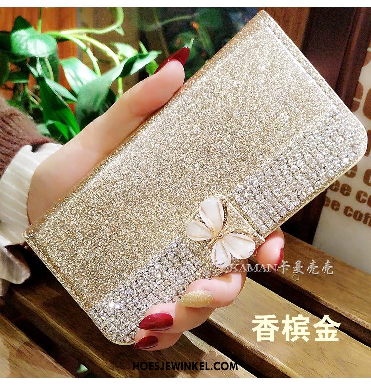 iPhone 5 / 5s Hoesje Rood Trend Anti-fall, iPhone 5 / 5s Hoesje Clamshell Met Strass