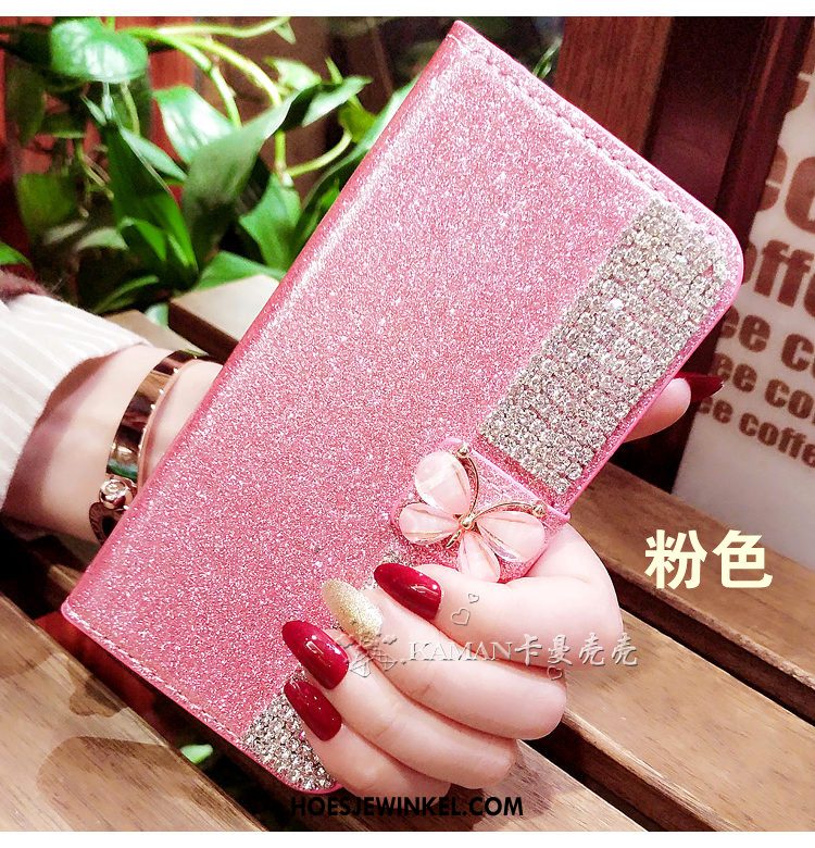 iPhone 5 / 5s Hoesje Rood Trend Anti-fall, iPhone 5 / 5s Hoesje Clamshell Met Strass