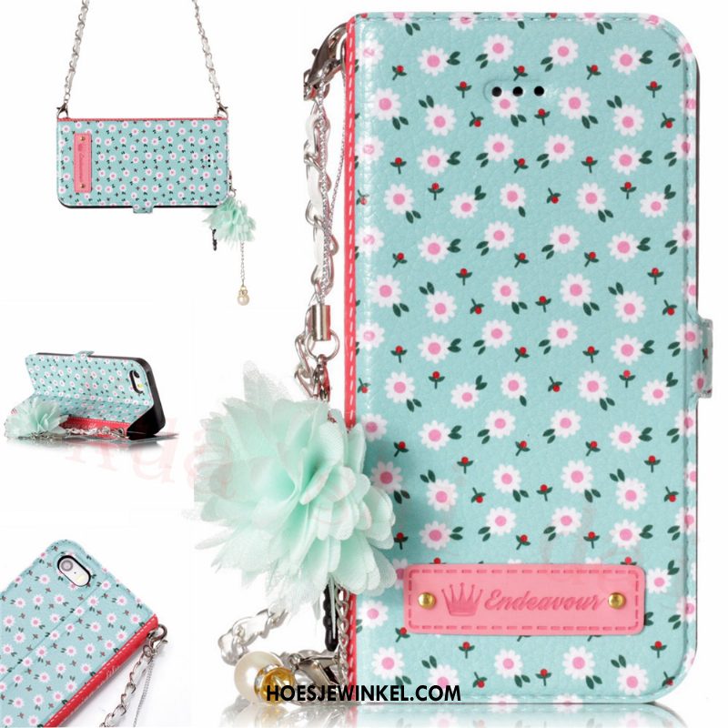 iPhone 5 / 5s Hoesje Roze Driedimensionaal Mobiele Telefoon, iPhone 5 / 5s Hoesje Leren Etui Folio