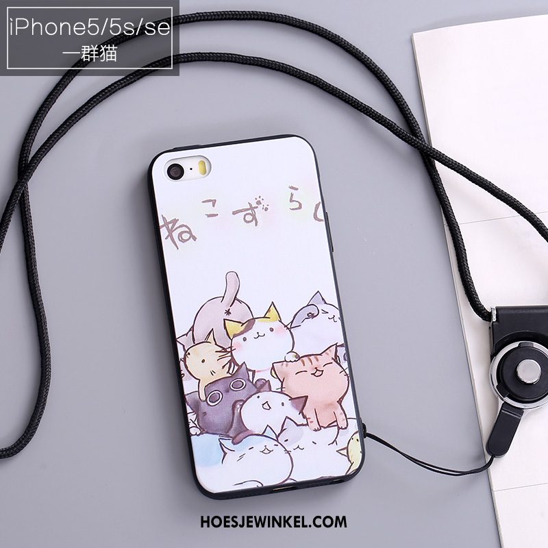 iPhone 5 / 5s Hoesje Roze Hoes Siliconen, iPhone 5 / 5s Hoesje Bescherming Mobiele Telefoon