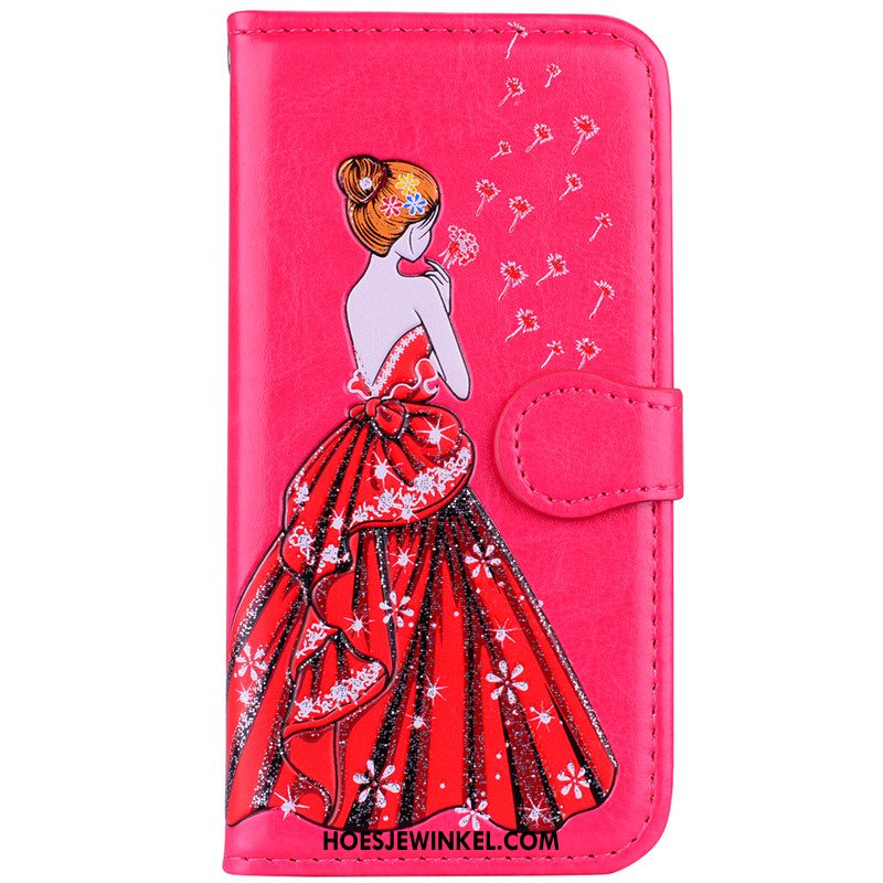 iPhone 5 / 5s Hoesje Scheppend Leren Etui Elegante, iPhone 5 / 5s Hoesje Rood Folio