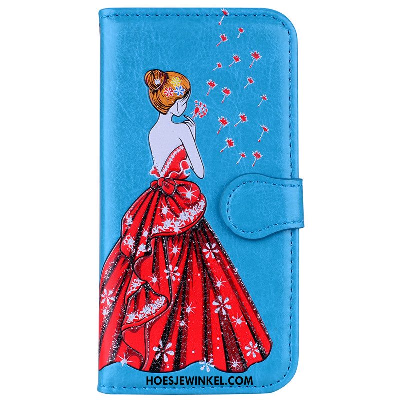 iPhone 5 / 5s Hoesje Scheppend Leren Etui Elegante, iPhone 5 / 5s Hoesje Rood Folio