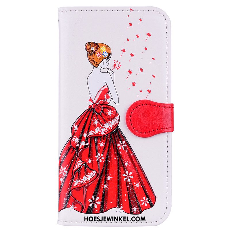 iPhone 5 / 5s Hoesje Scheppend Leren Etui Elegante, iPhone 5 / 5s Hoesje Rood Folio