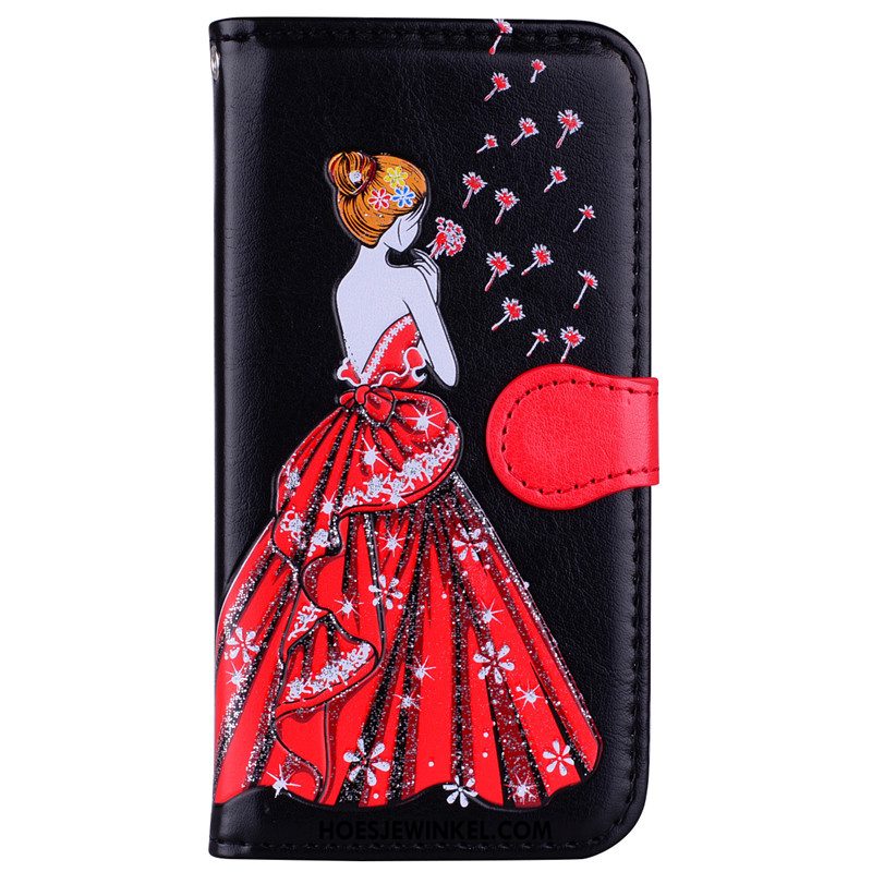 iPhone 5 / 5s Hoesje Scheppend Leren Etui Elegante, iPhone 5 / 5s Hoesje Rood Folio