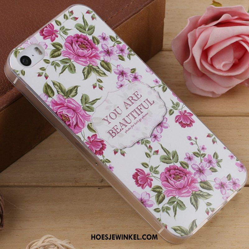 iPhone 5 / 5s Hoesje Spotprent Hoes Purper, iPhone 5 / 5s Hoesje Dun Zacht