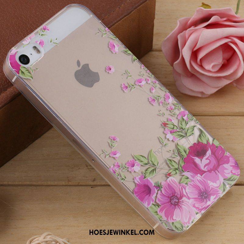 iPhone 5 / 5s Hoesje Spotprent Hoes Purper, iPhone 5 / 5s Hoesje Dun Zacht