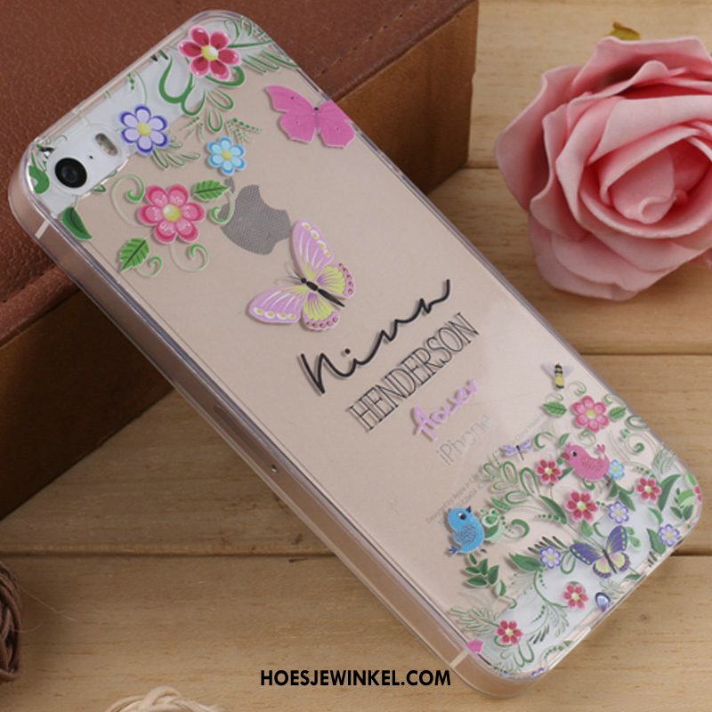 iPhone 5 / 5s Hoesje Spotprent Hoes Purper, iPhone 5 / 5s Hoesje Dun Zacht