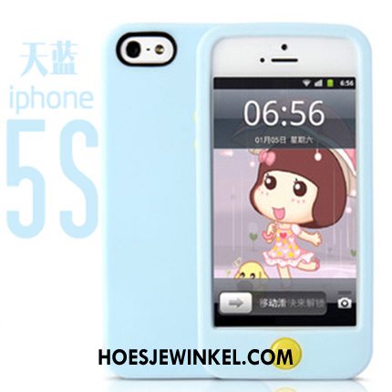 iPhone 5 / 5s Hoesje Trend Anti-fall Dun, iPhone 5 / 5s Hoesje Bescherming Blauw