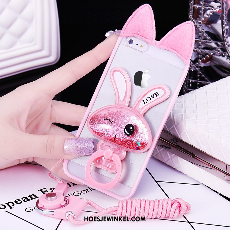 iPhone 5 / 5s Hoesje Zacht Roze Hoes, iPhone 5 / 5s Hoesje Mobiele Telefoon Pompom