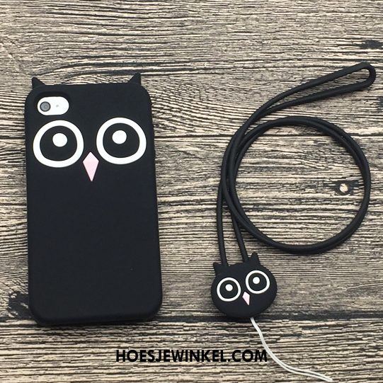 iPhone 5 / 5s Hoesje Zwart Spotprent Mobiele Telefoon, iPhone 5 / 5s Hoesje Zacht Bescherming