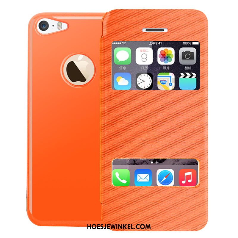 iPhone 5c Hoesje Dun Mobiele Telefoon Open Het Venster, iPhone 5c Hoesje Groen Hoes