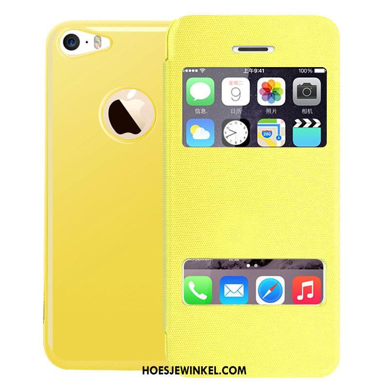 iPhone 5c Hoesje Dun Mobiele Telefoon Open Het Venster, iPhone 5c Hoesje Groen Hoes