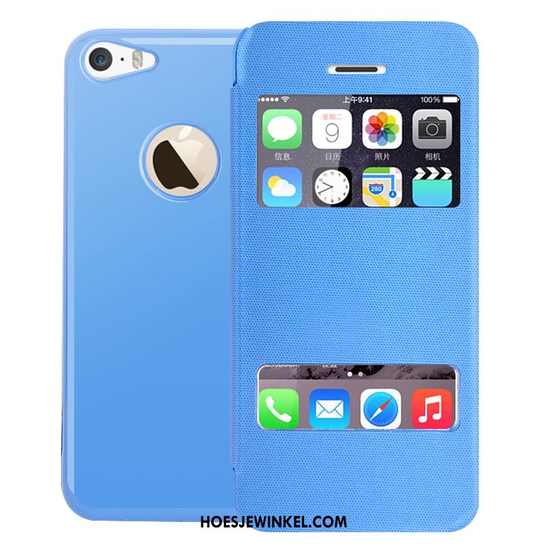 iPhone 5c Hoesje Dun Mobiele Telefoon Open Het Venster, iPhone 5c Hoesje Groen Hoes