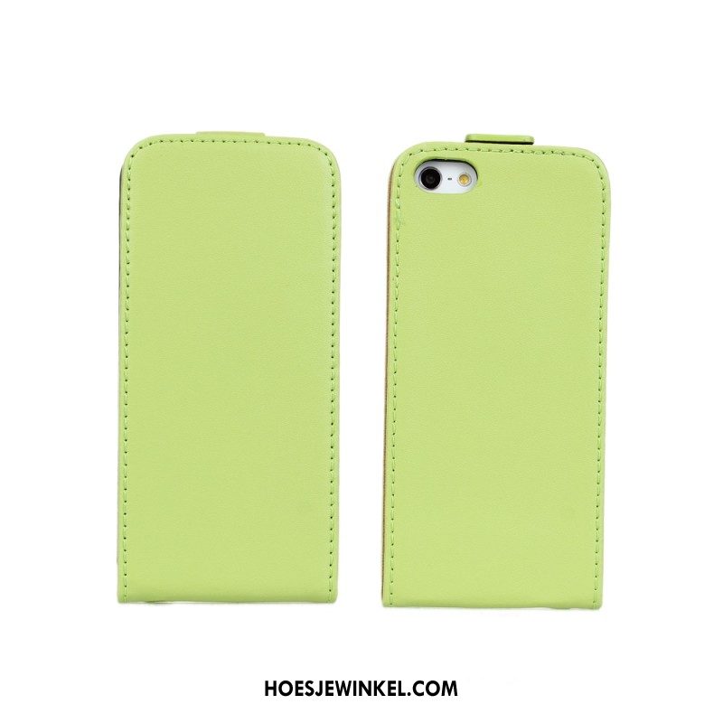 iPhone 5c Hoesje Hoes Rood Bescherming, iPhone 5c Hoesje Leren Etui Mobiele Telefoon Orange