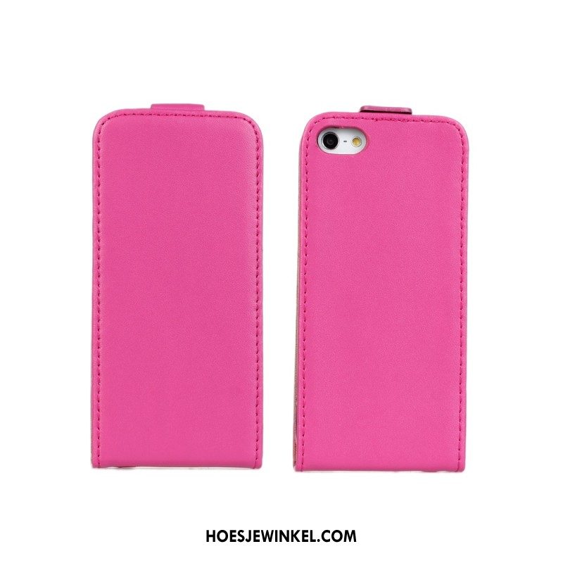 iPhone 5c Hoesje Hoes Rood Bescherming, iPhone 5c Hoesje Leren Etui Mobiele Telefoon Orange