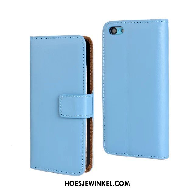 iPhone 5c Hoesje Leren Etui Groen Echt Leer, iPhone 5c Hoesje Licht Mobiele Telefoon