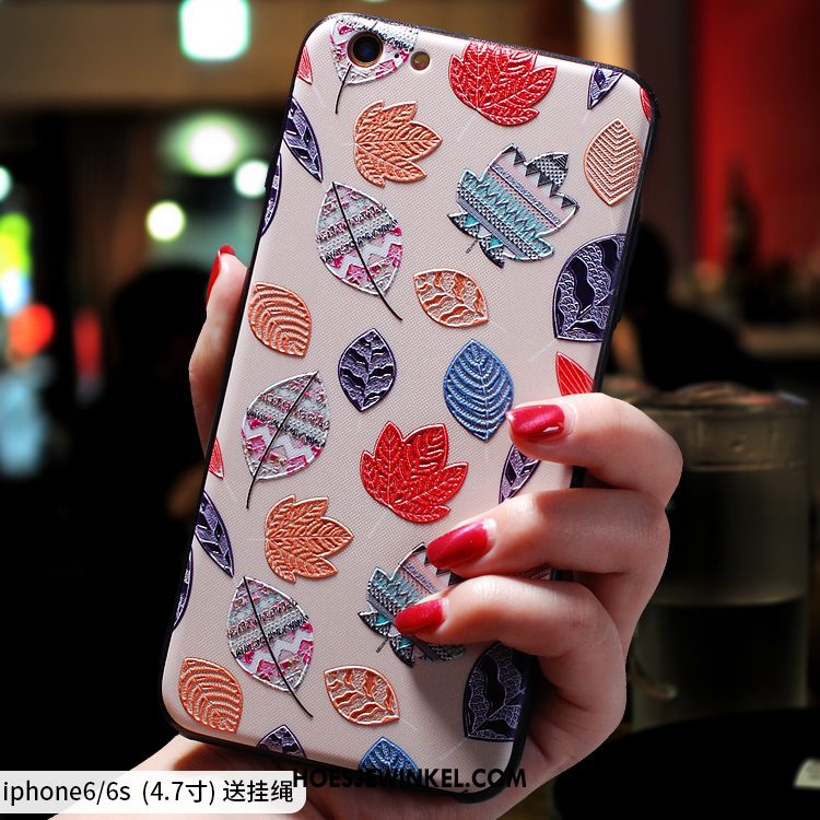 iPhone 6 / 6s Hoesje All Inclusive Rood Siliconen, iPhone 6 / 6s Hoesje Mobiele Telefoon Reliëf