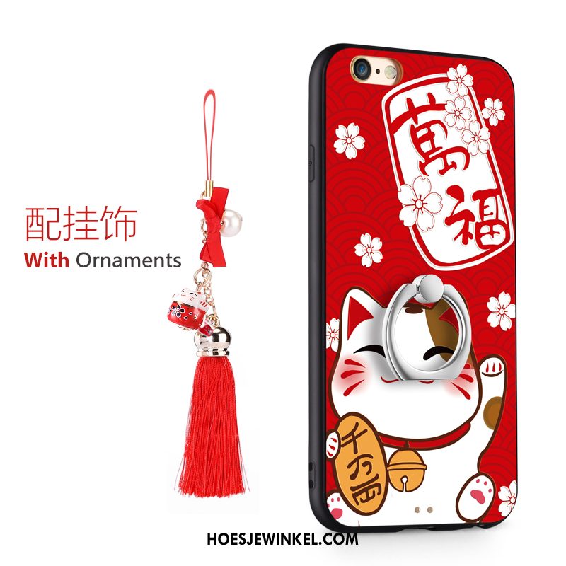 iPhone 6 / 6s Hoesje Anti-fall Rood Spotprent, iPhone 6 / 6s Hoesje Siliconen Gesp