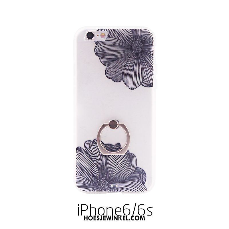 iPhone 6 / 6s Hoesje Doorzichtig Bescherming Opknoping Nek, iPhone 6 / 6s Hoesje Hanger Roze Beige